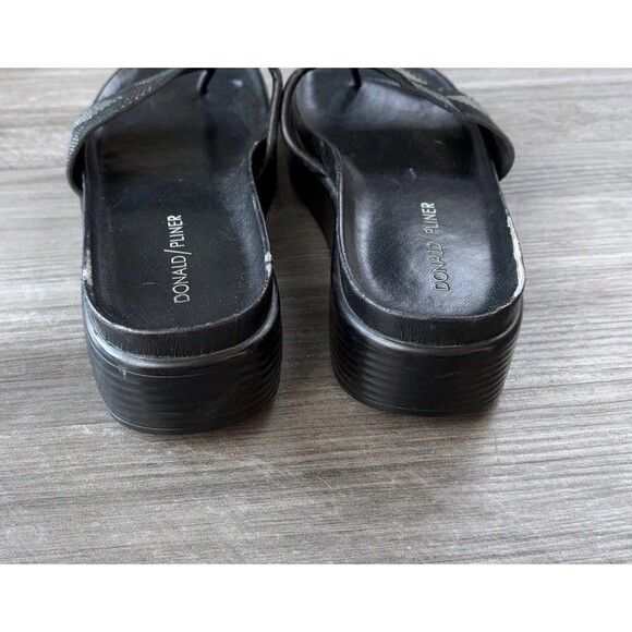 Donald Pliner Fifi Platform Sandal Size 8 Embellished Black Suede - Picture 4 of 8